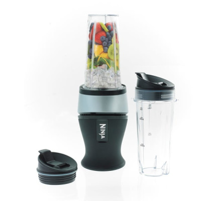 Ninja QB3001 0,47 L Batidora de vaso 700 W Negro, Plata