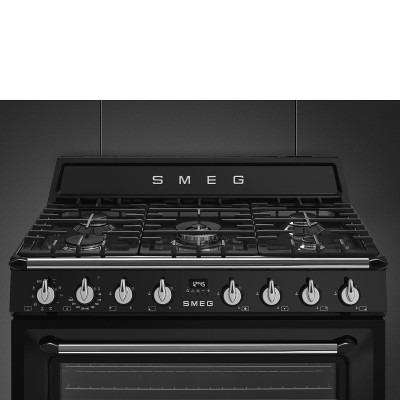 Smeg TR90BL9 cocina Cocina independiente Eléctrico Encimera de gas Negro