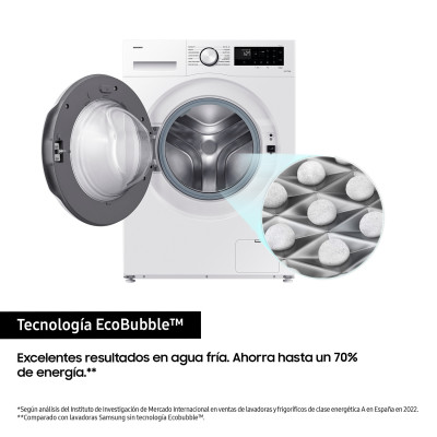 Samsung Lavadora de carga frontal Ecobubble™ Blanca 9Kg