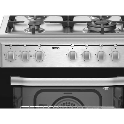 SVAN SKMW4600X cocina Cocina independiente Eléctrico Encimera de gas Acero inoxidable