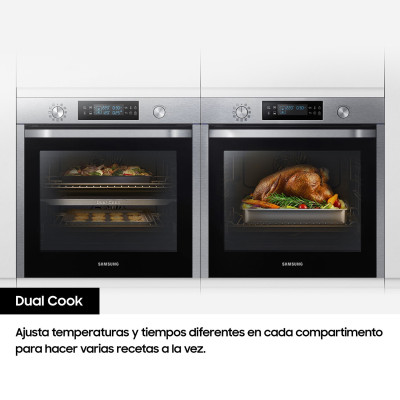 Samsung Horno Pirolítico 76L Dual Cook acero inoxidable Clasificación Energética A+ NV7B4530ZAS U1