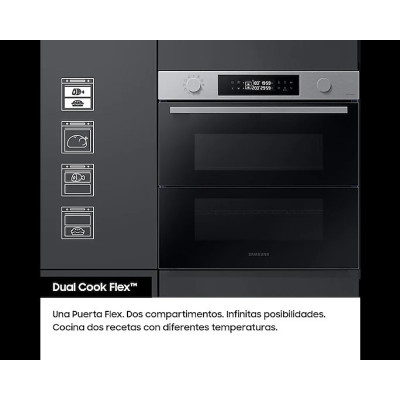 Samsung Horno Pirolítico 76L Dual Cook acero inoxidable Clasificación Energética A+ NV7B4530ZAS U1