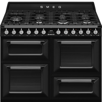 Smeg TR4110BL1 cocina Cocina independiente Eléctrico Encimera de gas Negro