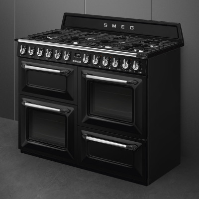 Smeg TR4110BL1 cocina Cocina independiente Eléctrico Encimera de gas Negro