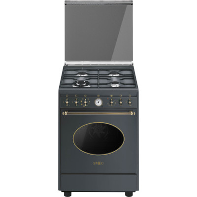 Smeg CO68GMA8 cocina Cocina independiente Eléctrico Encimera de gas Antracita