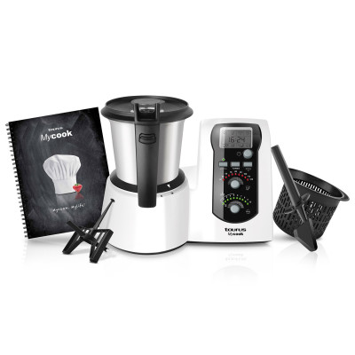 Taurus Mycook Easy robot de cocina 2 L Negro, Acero inoxidable, Blanco