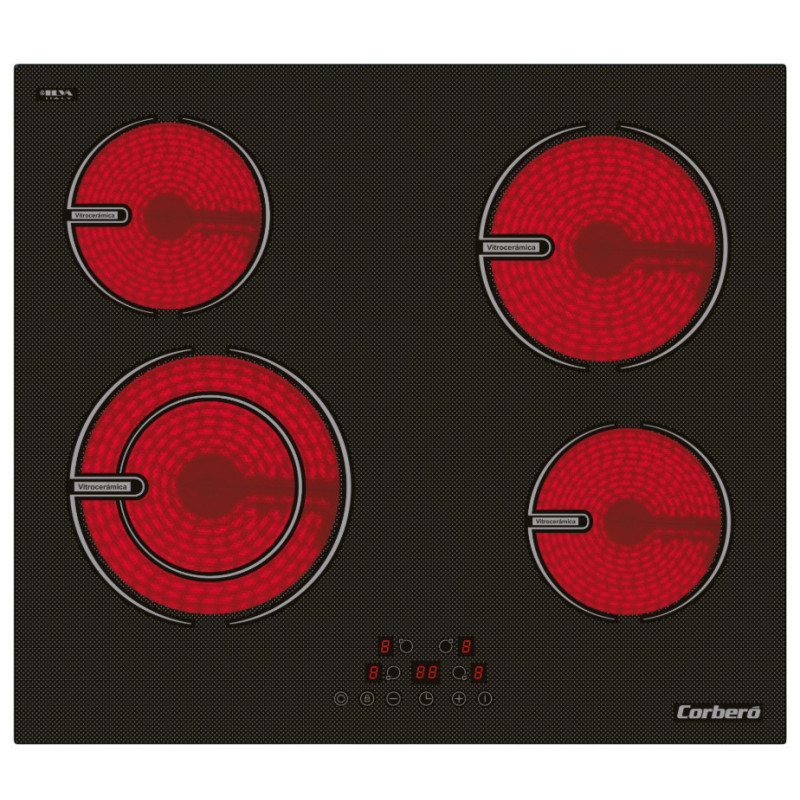 Corbero CCVG8422 hobs Negro Integrado 59 cm 4 zona(s) Corbero CCVG8422 hobs Negro Integrado 59 cm 4 zona(s)