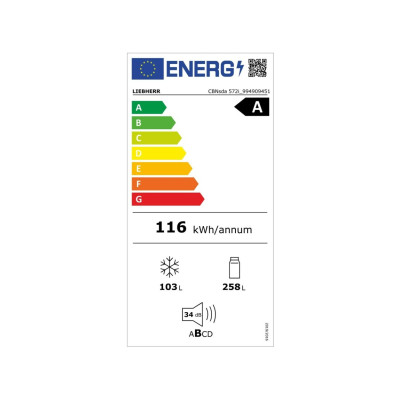 Combi Liebherr CBNsda 572i Plus, 360 L, A, BioFresh, NoFrost, 201 x 60 x 67, apertura puerta reversible