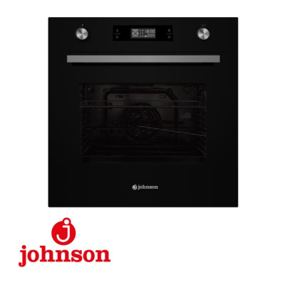 Horno Multifunción Johnson JOR70N, 60 cm, 8 funciones, Cristal Negro