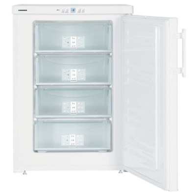 Congelador Bajo Encimera Liebherr GP 1486-21, 4 cajones, 103L, FrostSafe, Puerta reversible, 85,1 x 60,2x 62,8 cm, A***, Blanco Congelador Bajo Encimera Liebherr GP 1486-21, 4 cajones, 103L, FrostSafe, Puerta reversible, 85,1 x 60,2x 62,8 cm, A***, Blanco
