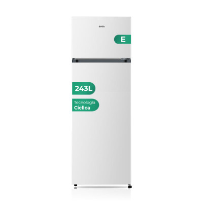 Frigorífico 2 Puertas Svan SF165501E, 243L, Cíclico, E, 161cm x 55cm x 54,2cm, Blanco