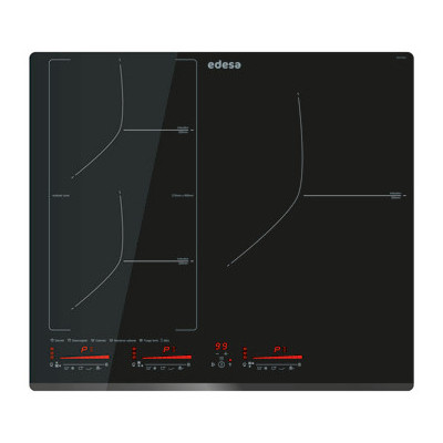 Edesa EIM-6331 HT BQ B Negro Integrado 59 cm Con placa de inducción 3 zona(s)