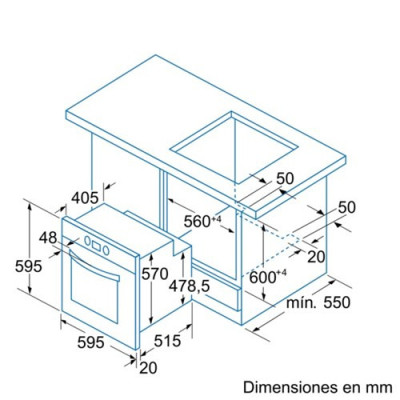 Balay 3HB505XM horno 62 L Acero inoxidable