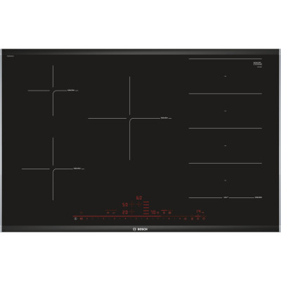 Bosch Serie 8 PXV875DC1E hobs Negro Integrado 80 cm Con placa de inducción 5 zona(s)