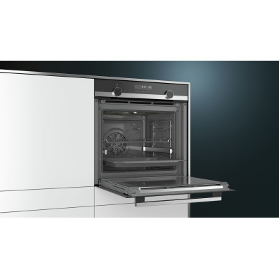Siemens iQ500 HB578G5S0 horno 71 L Negro, Acero inoxidable