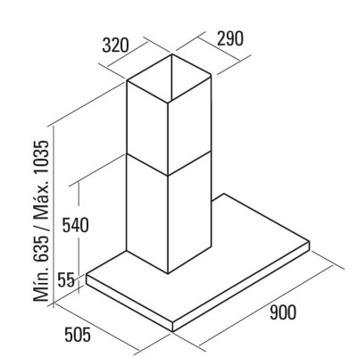 CATA Legend X 900 De pared Acero inoxidable A+ 820 m³ h