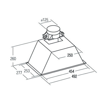 CATA GT Plus Fully built-in cooker hood Acero inoxidable 820 m³ h