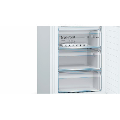 Bosch Serie 4 KGN36VW3A nevera y congelador Independiente 324 L Blanco