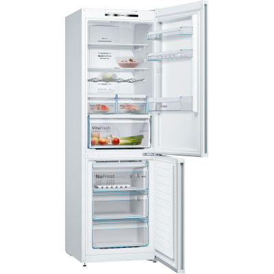 Bosch Serie 4 KGN36VW3A nevera y congelador Independiente 324 L Blanco