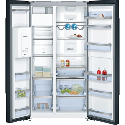 Bosch Serie 8 KAD92SB30 nevera puerta lado a lado Independiente 541 L Negro
