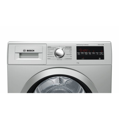 Bosch Serie 6 WTG8729XEE secadora Independiente Carga frontal 9 kg Acero inoxidable