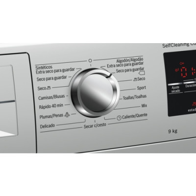 Bosch Serie 6 WTG8729XEE secadora Independiente Carga frontal 9 kg Acero inoxidable