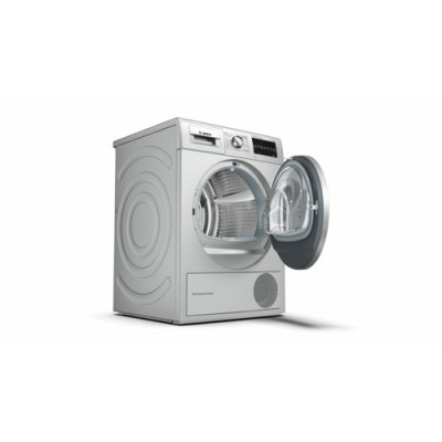 Bosch Serie 6 WTG8729XEE secadora Independiente Carga frontal 9 kg Acero inoxidable