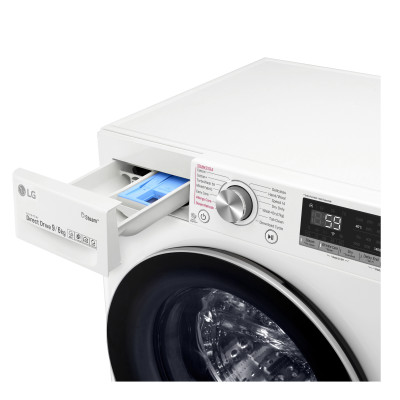 LG F4DV709H1 lavadora-secadora Independiente Carga frontal Blanco