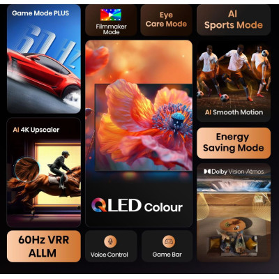Hisense 55E77Q 139,7 cm (55") 4K Ultra HD Smart TV Wifi Negro