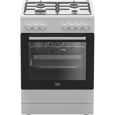 Beko FBE62120WD Cocina independiente A Eléctrico Encimera de gas Negro, Blanco