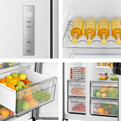 Hisense RS3P538NAIE nevera puerta lado a lado Integrado Independiente 534 L E Acero inoxidable