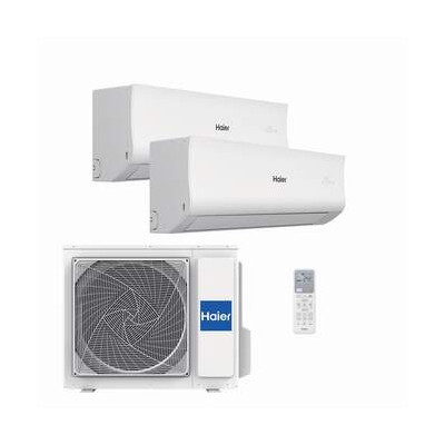 Aire Acondicionado Multisplit 2x1 Haier Tide R 25+25/40 - A++ / A+++, 2.7/2.9 kW, Wifi, Blanco