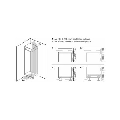 Combi Integrable Bosch Serie 4 KIV86VSE0, 267 L, 177 x 54 (cm), E, Blanco Combi Integrable Bosch Serie 4 KIV86VSE0, 267 L, 177 x 54 (cm), E, Blanco