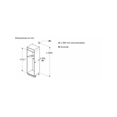 Combi Integrable Bosch Serie 4 KIV86VSE0, 267 L, 177 x 54 (cm), E, Blanco Combi Integrable Bosch Serie 4 KIV86VSE0, 267 L, 177 x 54 (cm), E, Blanco