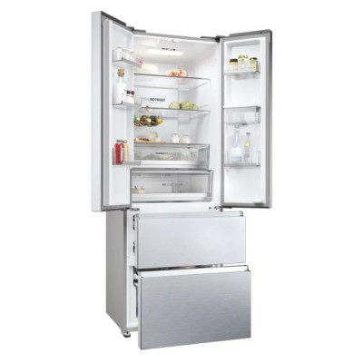 Frigorífico MultiDoor Cajón Francés Haier FD 70 Series 5 HFR5720EWMG, 477L, No Frost, dispensador de agua, E