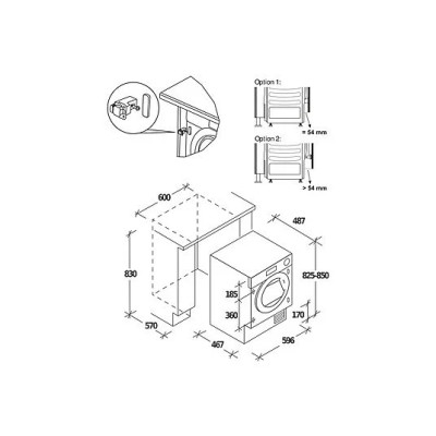 Lavadora Integrable Carga Frontal Candy BC448M4D8J-S, 8 kg, Motor Inverter, 1400 rpm, A, 16 programas, Wi-Fi, Blanco