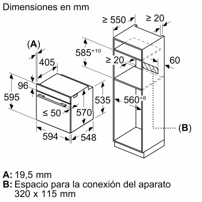 Horno eléctrico Balay 3HB4841X3, 71 L, Hidrolítica + Pirolítica, 10 programas, AutoChef, Aire caliente 3D, Acero inoxidable