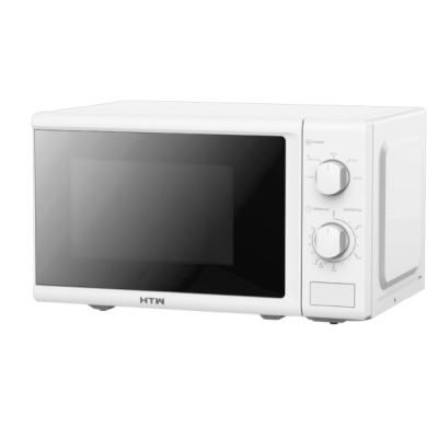 Microondas HTW MIC CD6, Blanco, 20 litros, 700 W, Temporizador, 5 potencias, Descongelación por tiempo y peso