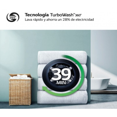 Lavadora-secadora inteligente, Serie 700, LG F4DR7011AGS, AI Direct Drive TM, 11/6kg, 1400rpm, Vapor Steam, A -10%, Inox.