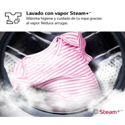 Lavadora-secadora inteligente, Serie 700, LG F4DR7011AGS, AI Direct Drive TM, 11/6kg, 1400rpm, Vapor Steam, A -10%, Inox.