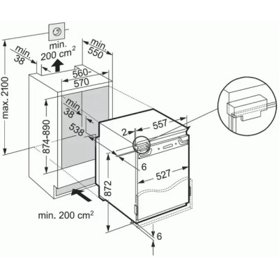 Congelador Vertical Integrable Liebherr IGN 1654, NoFrost, 103 L, 87 x 55 (cm), E, Puerta Reversible