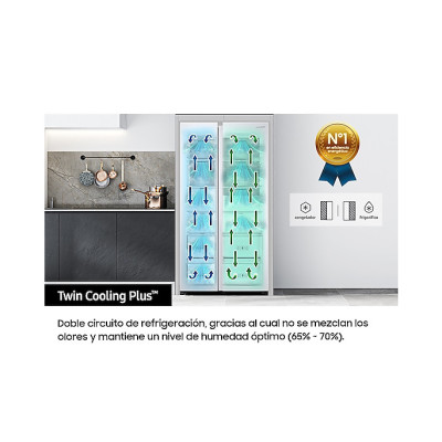 Samsung RS68CG852DS9 nevera puerta lado a lado Integrado Independiente 634 L D Acero inoxidable