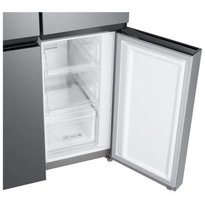 Frigorífico Americano 4 puertas Samsung RF48A401EM9, 488 L, No Frost, E, Dispensador de agua, Acero inoxidable