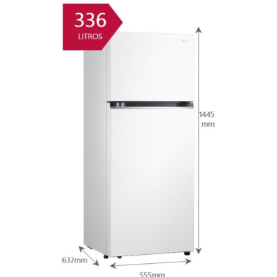 Frigorífico 2 Puertas LG GTBV22SWGKD, 217 L, No Frost, 144.5 cm, E, Blanco