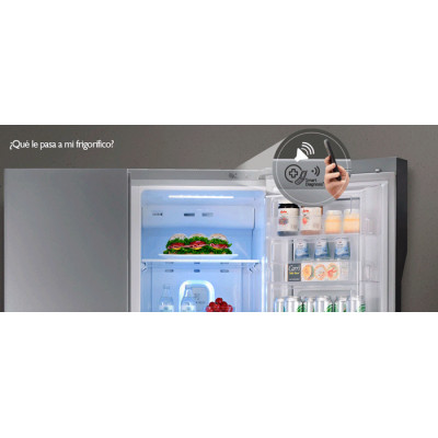 Frigorífico Combi LG GBB61SWGCN1 Serie 600, 374L, Total No Frost, 186 cm, C, Puerta reversible, Blanco