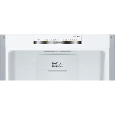 Frigorífico Combi Bosch Serie 4 KGN36VLEA, 326 L, Total No Frost, 186 x 60 (cm), E, Puerta reversible, Acero inoxidable