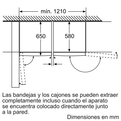 Frigorífico de una puerta Balay 3FCE563ME, 346 L, 186 x 60 (cm), E, ExtraFresh, Puertas reversibles, Acero inoxidable