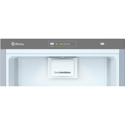 Frigorífico de una puerta Balay 3FCE563ME, 346 L, 186 x 60 (cm), E, ExtraFresh, Puertas reversibles, Acero inoxidable