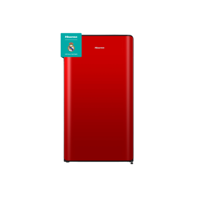 Frigorifico 1 Puerta Hisense RR106D4CRE, Clase E, 82L, E, 87 x 48 (cm), Acero Rojo, Congelador Freeze Zone, Puerta Reversible