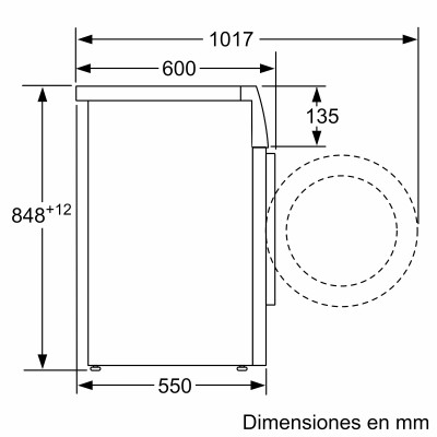 Lavadora de carga frontal Siemens WM12N264ES, 8kg, 1200rpm, MotoriQdrive, C, Blanca
